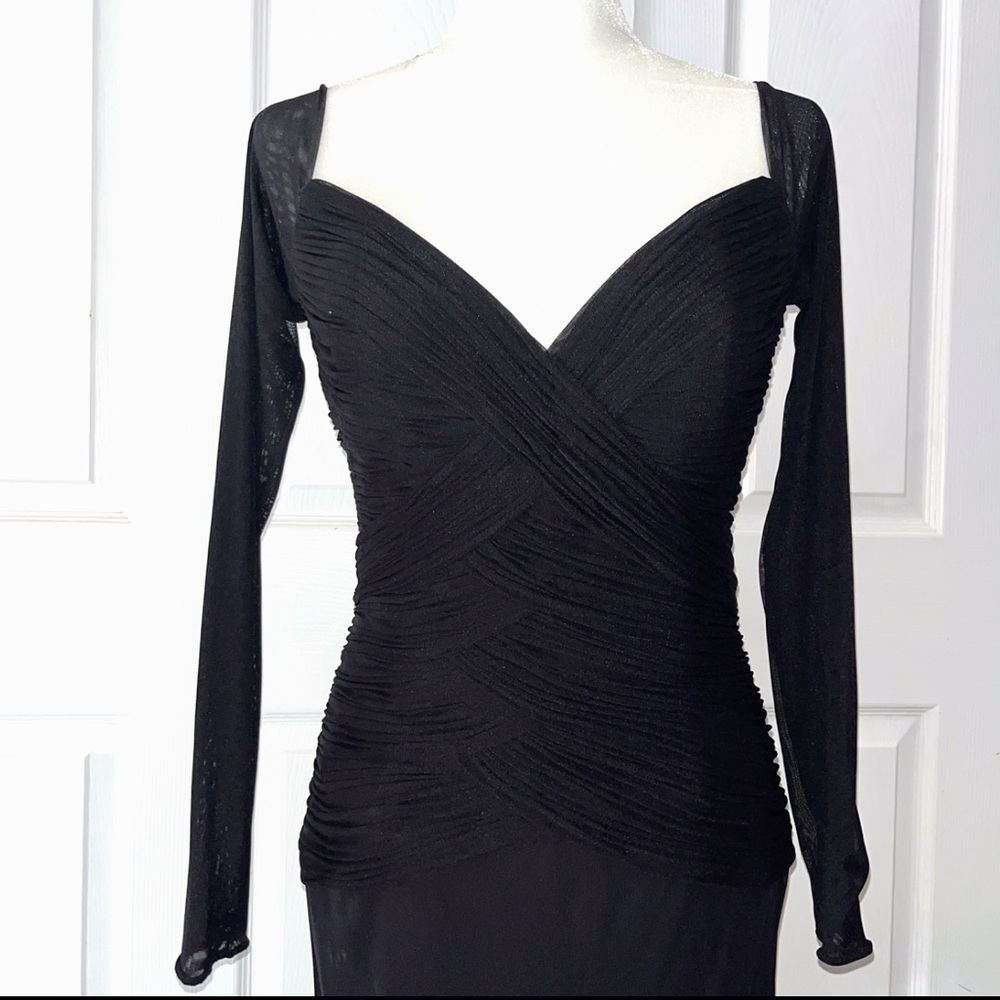 Vintage Made in France Vicky Tiel Couture Mesh Dress EU size 42 US size 10